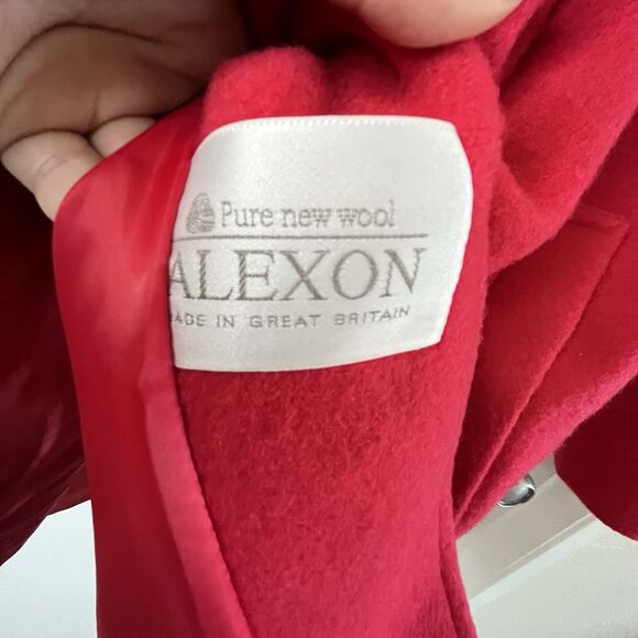 Women's Red Wool Coat - Picture 5 of 9